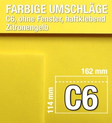 C6-Umschlge, Zitronengelb, Intensivgelb