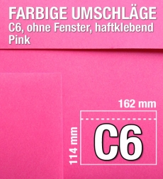 C6-Umschläge, Pink, Rosa, Eosinrot