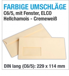 Fensterumschlge, C6/5, Chamois, Cremewei