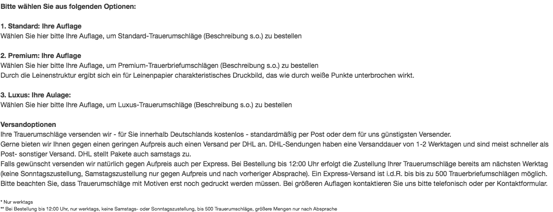 Wählen Sie aus folgenden Optionen