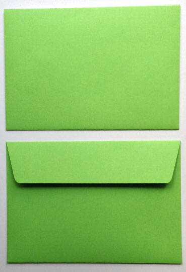 grüne c6-Briefumschläge, Intensivgrün, kräftiges Grün