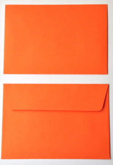 Orange Briefumschläge, orange Kuverts, Intensivorange