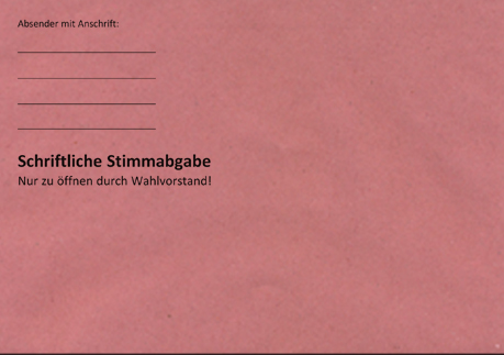 Briefwahlumschläge, Wahlumschläge, Rot, Motiv 14