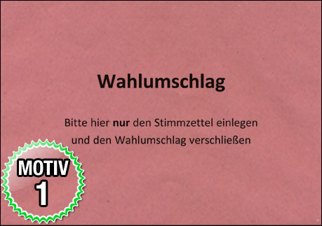 Wahlumschläge - Motiv 1