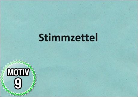 Motiv 9 - Stimmzettel, Wahlumschläge